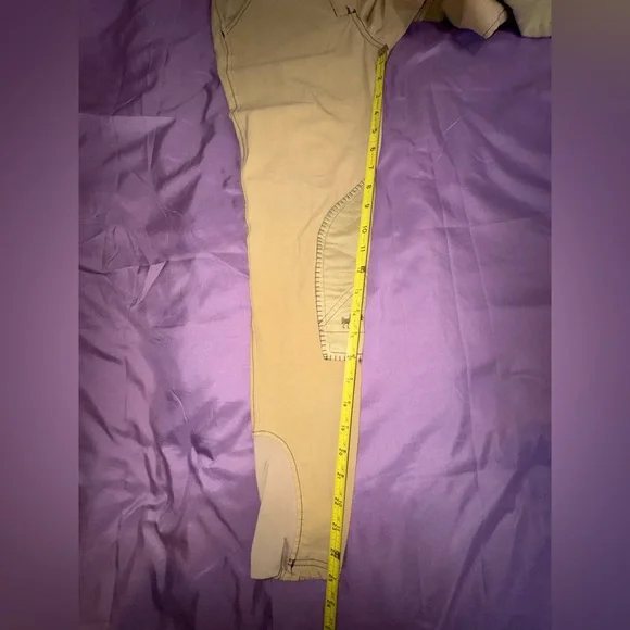 Equine Couture Tan Equestrian Riding Pants. Size 24 sporty Natalia - Picture 3 of 11